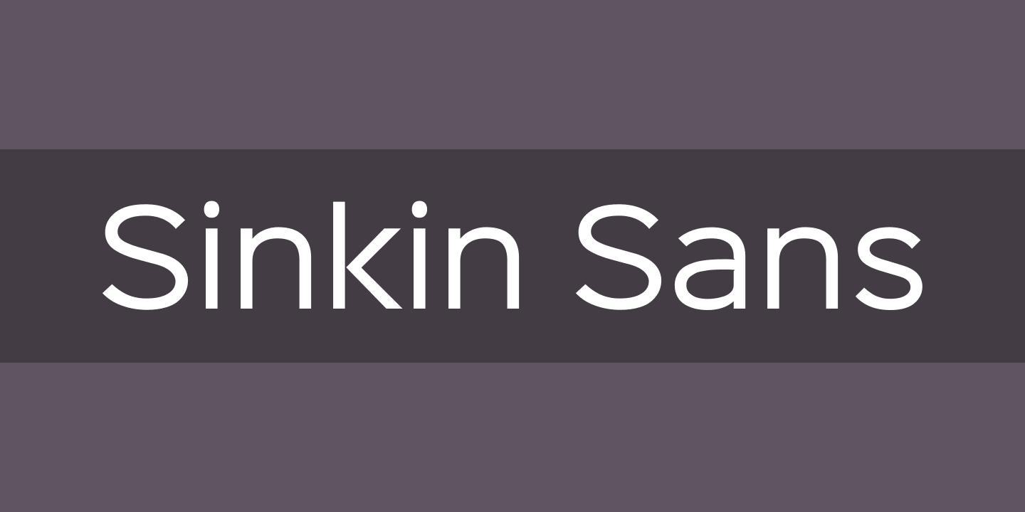 Przykład czcionki Sinkin Sans 200 XLight Italic