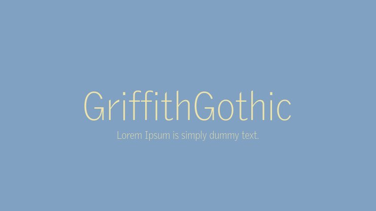 Przykład czcionki Griffith Gothic Condensed Bold