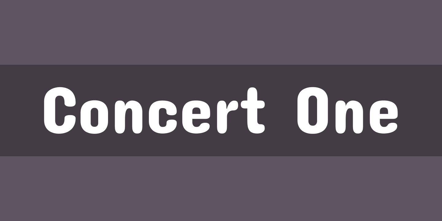 Przykład czcionki Concert One
