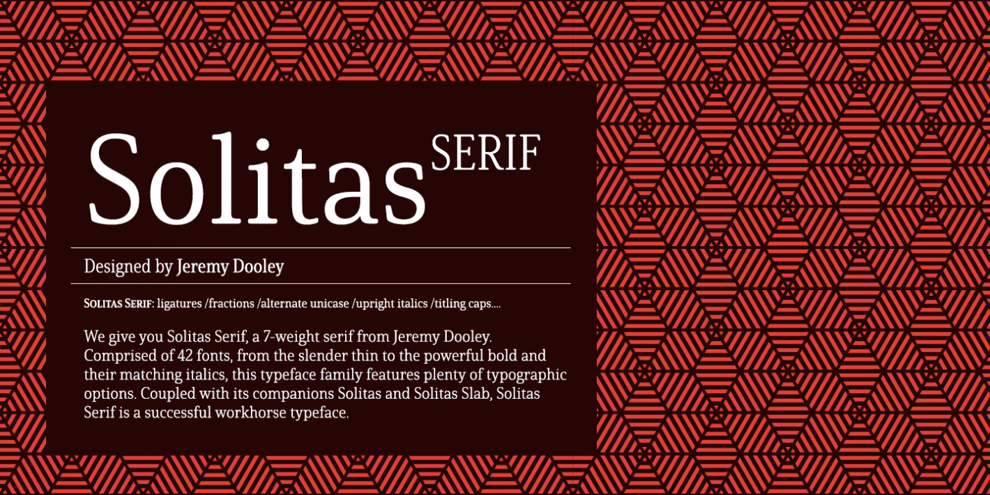 Przykład czcionki Solitas Serif