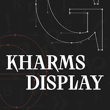 Przykład czcionki Kharms Display Regular