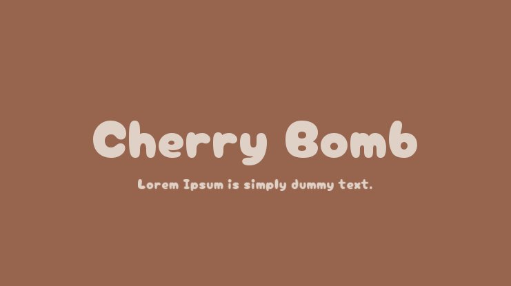 Przykład czcionki Cherry Bomb One