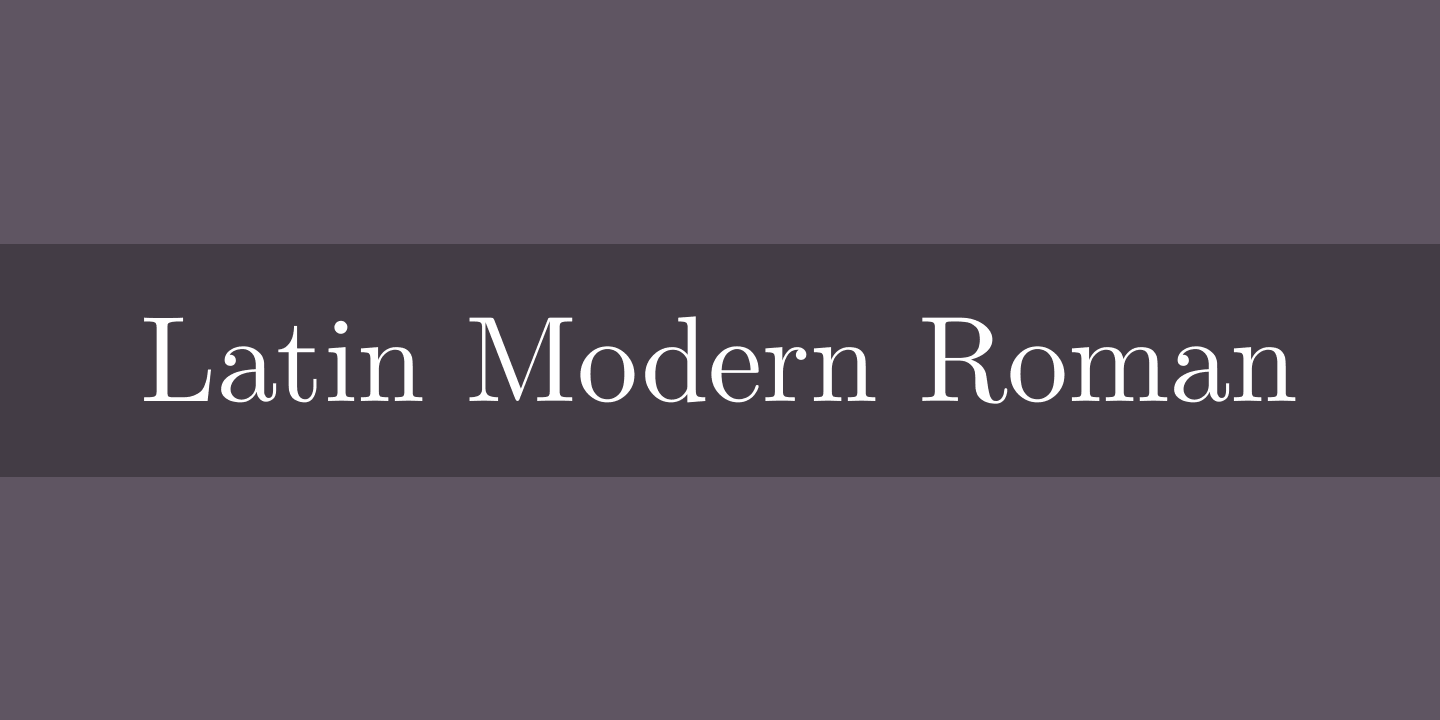Przykład czcionki Latin Modern Roman