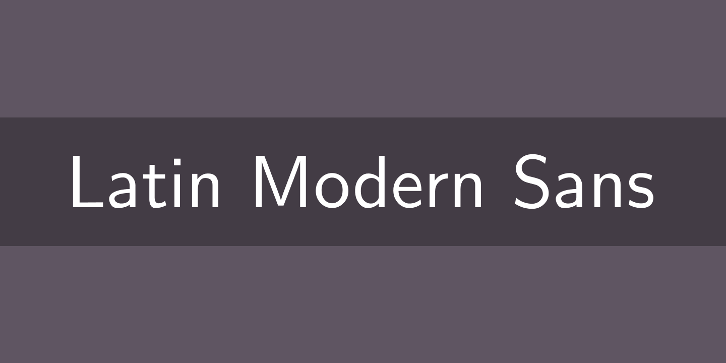 Przykład czcionki Latin Modern Sans