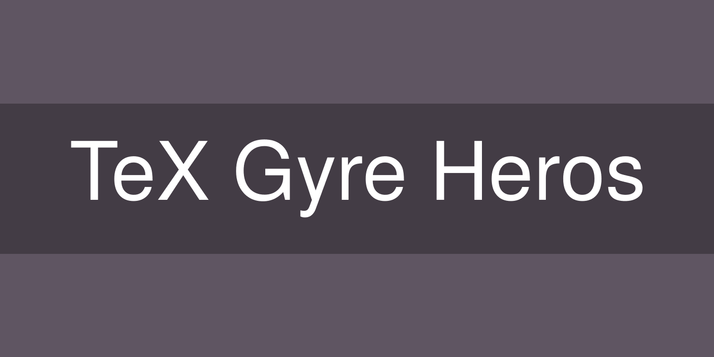 Przykład czcionki TeX Gyre Heros