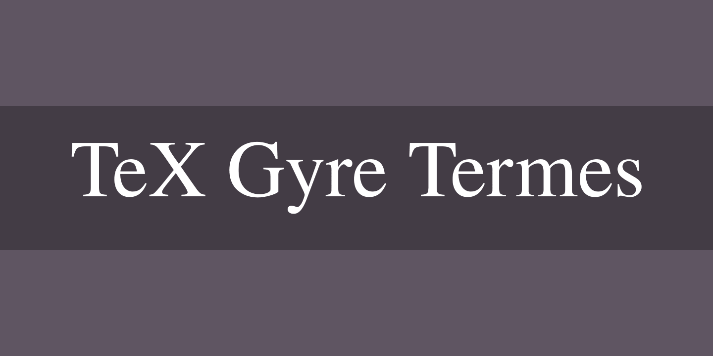 Przykład czcionki TeX Gyre Termes