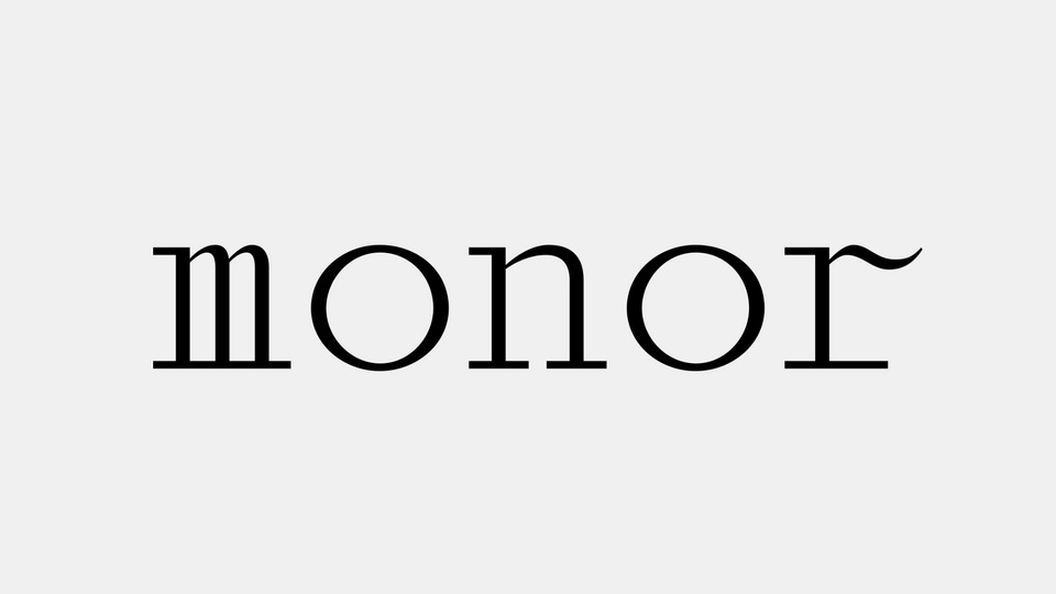 Przykład czcionki Monor