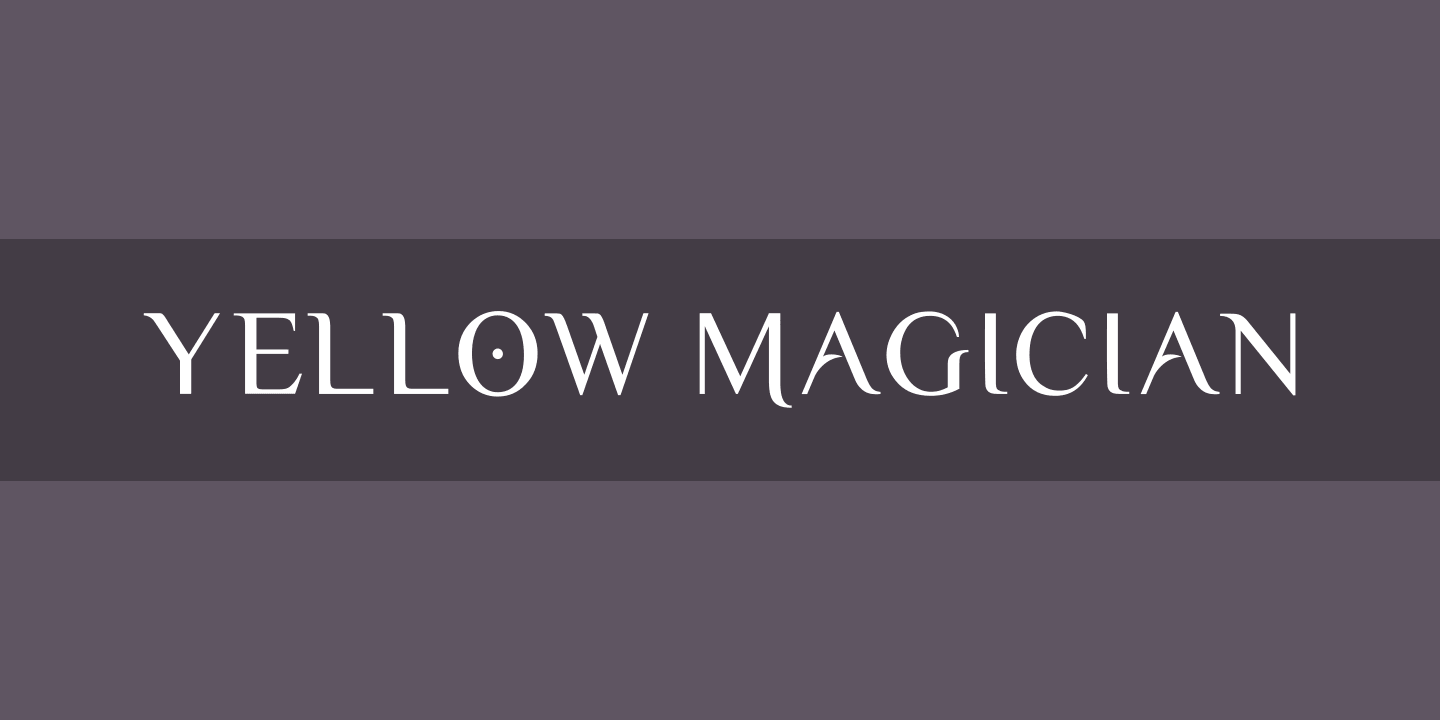 Przykład czcionki Yellow Magician Regular
