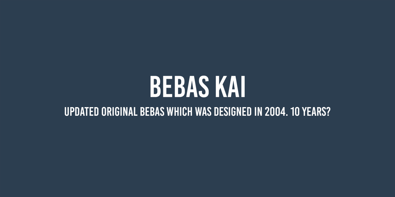 Przykład czcionki Bebas Kai