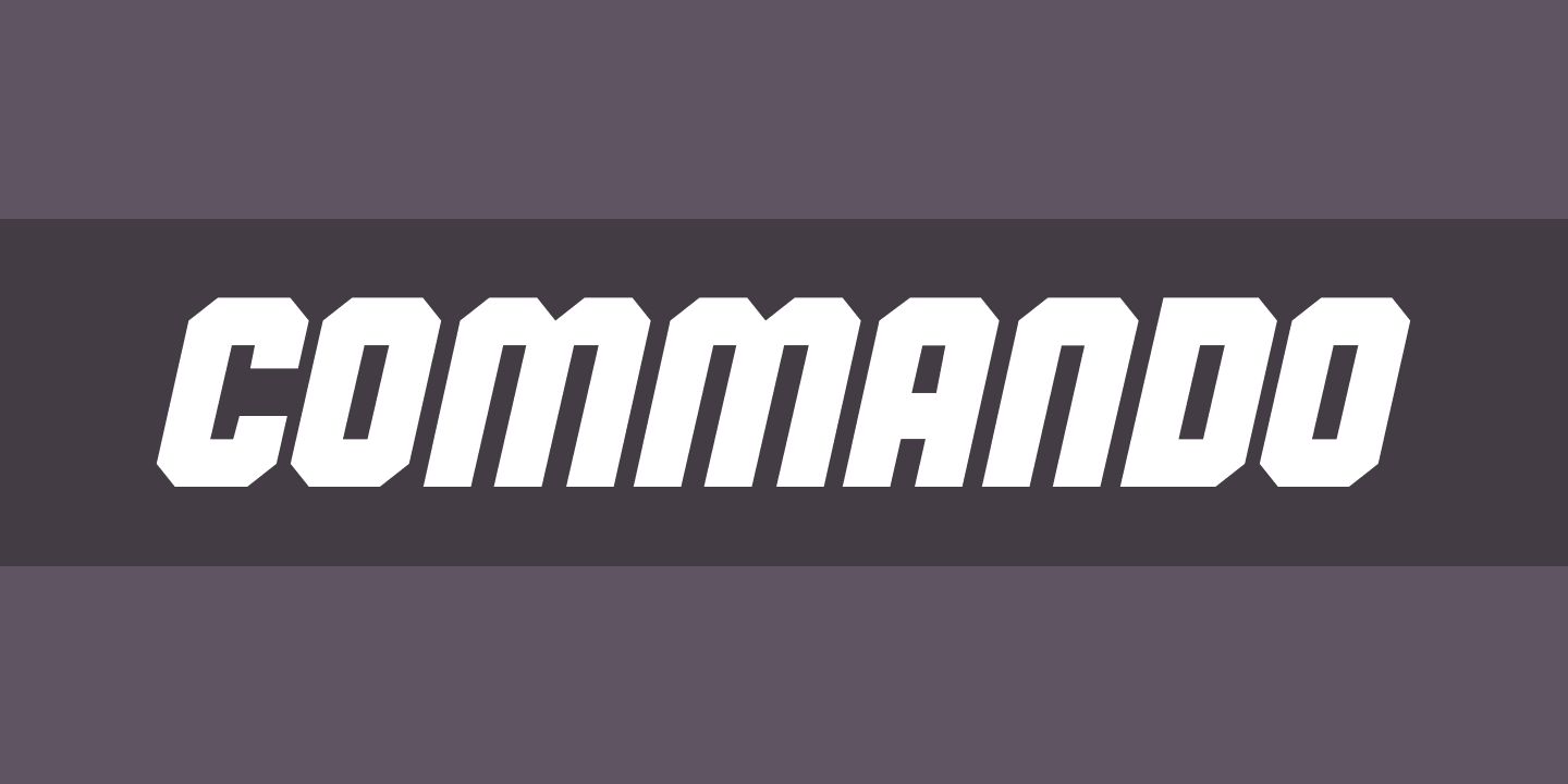 Przykład czcionki Commando Regular