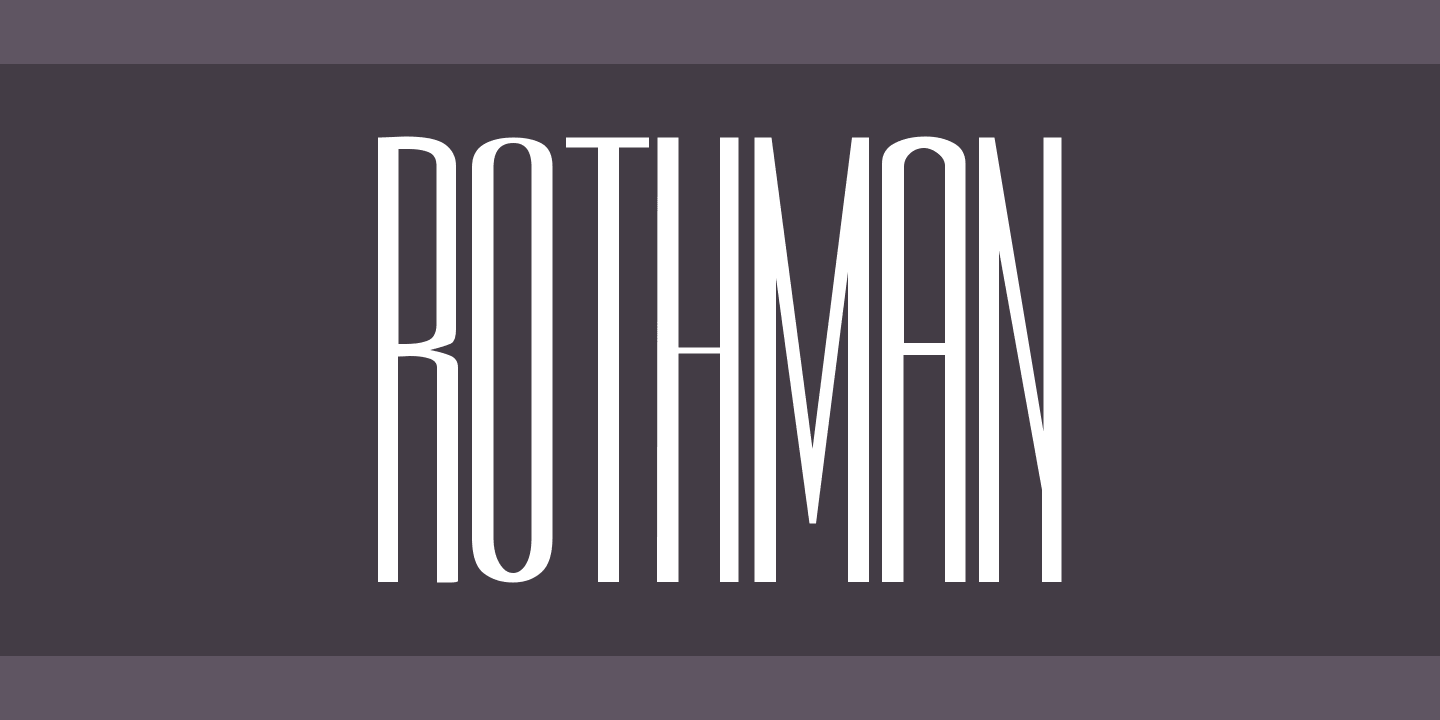 Przykład czcionki Rothman Plain