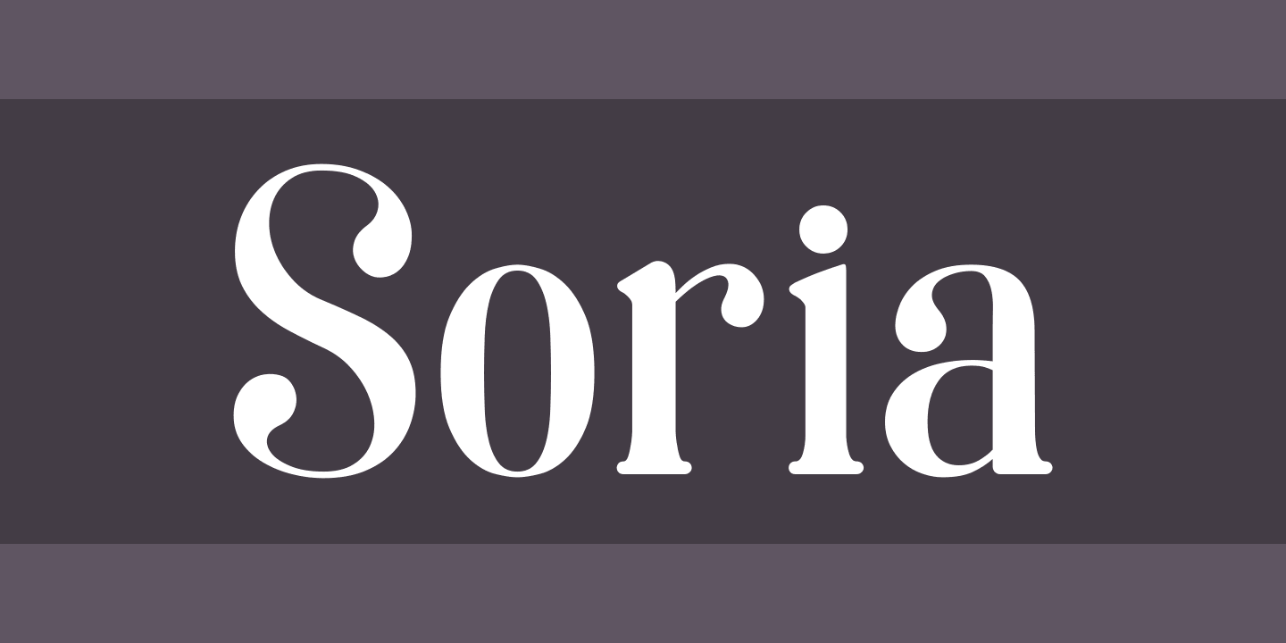 Przykład czcionki Soria