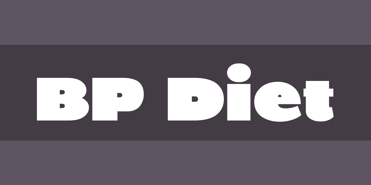 Przykład czcionki BP Diet UltraBlack Italic