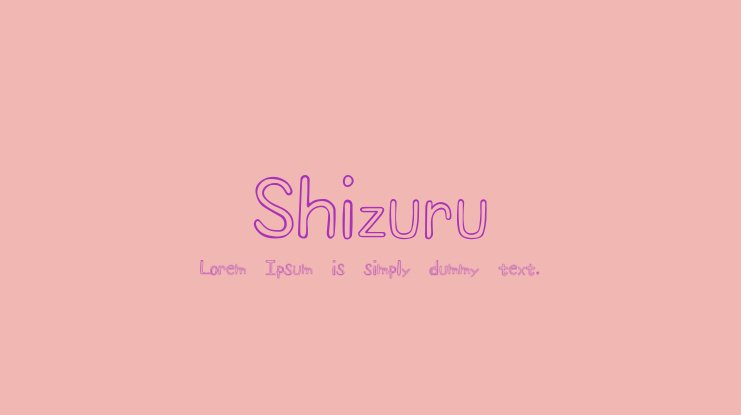 Przykład czcionki Shizuru