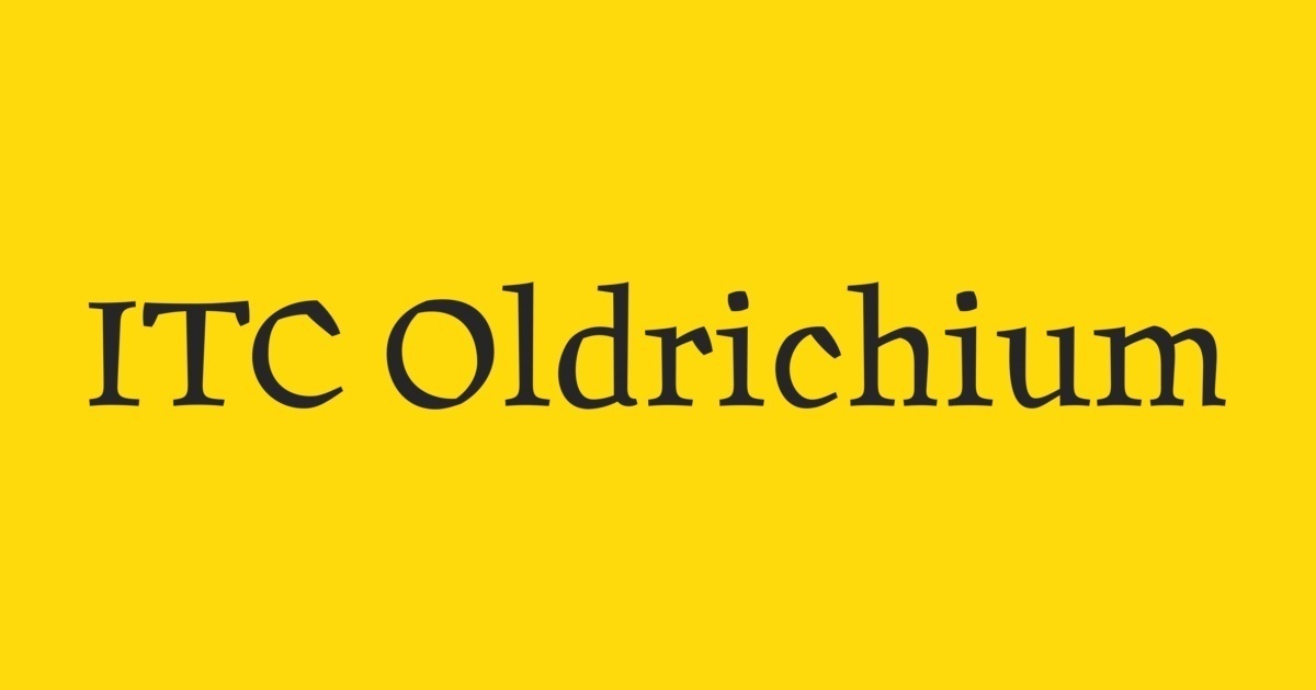 Przykład czcionki ITC Oldrichium Demi Italic