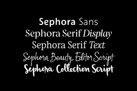 Przykład czcionki Sephora Sans Editor