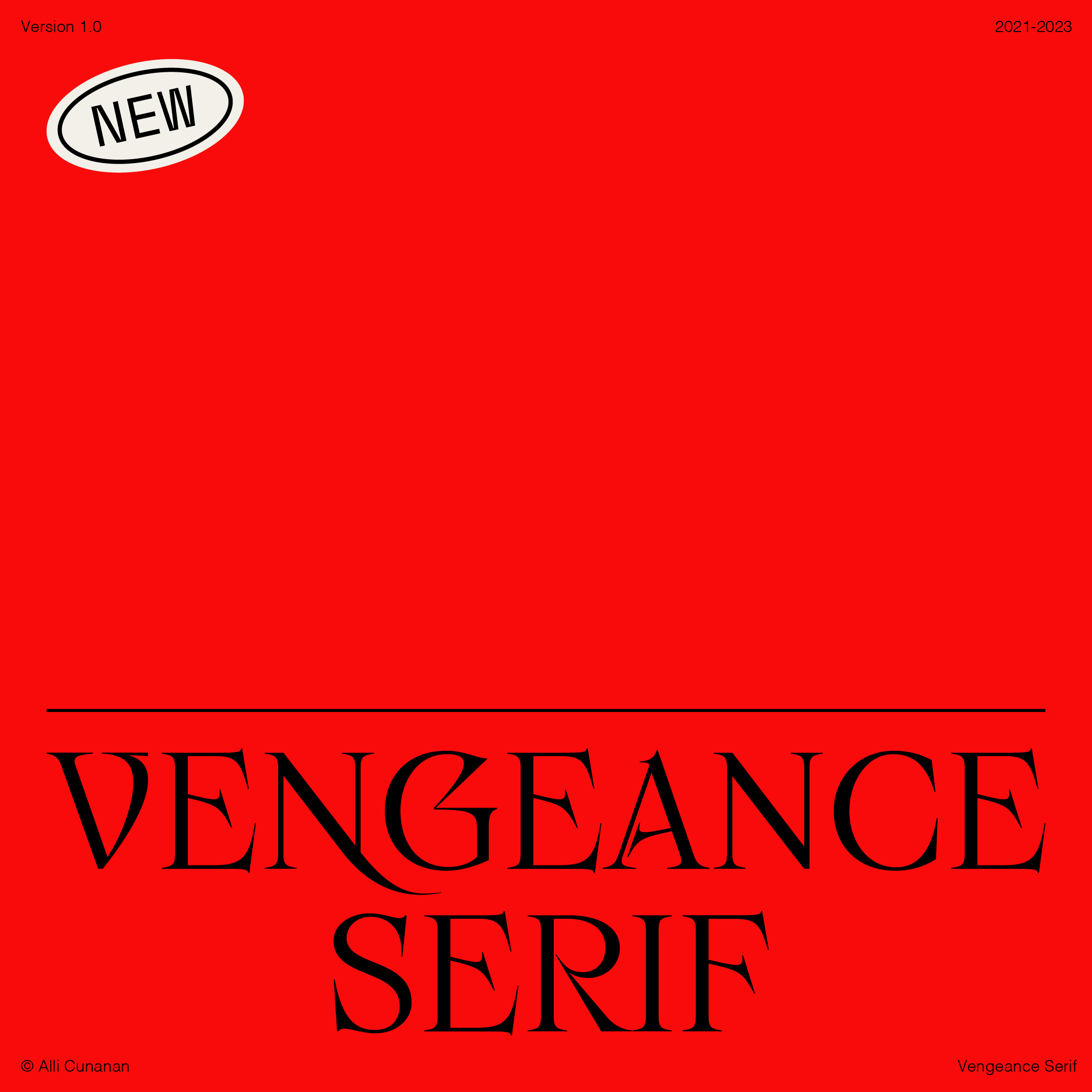 Przykład czcionki Vengeance Serif