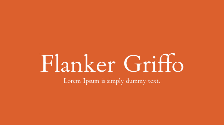Przykład czcionki Flanker Griffo