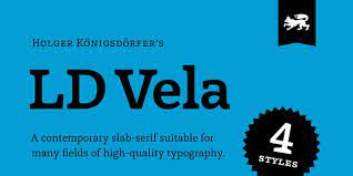Przykład czcionki LD Vela SC Italic