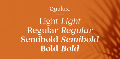 Przykład czcionki Qualux Semibold Italic