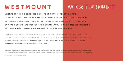 Przykład czcionki Westmount Extra Bold