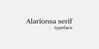 Przykład czcionki Alarionsa Serif