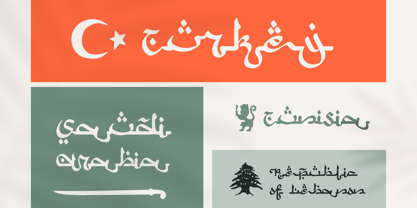Przykład czcionki Arabic Script Regular