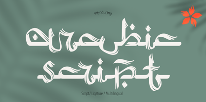 Przykład czcionki Arabic Script Regular