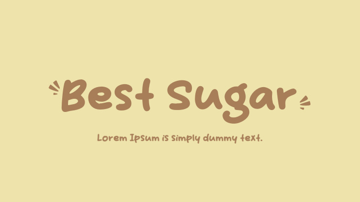 Przykład czcionki Best Sugar