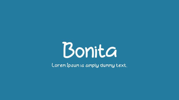 Przykład czcionki Bonita Regular