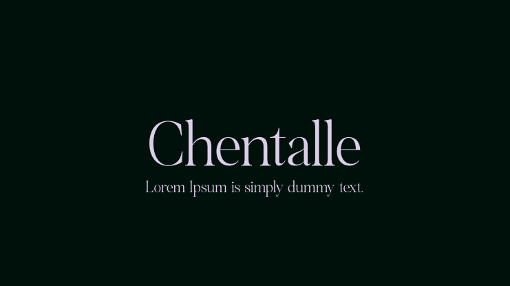 Przykład czcionki Chentalle