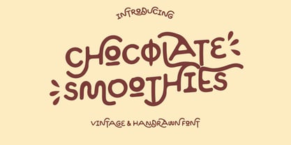 Przykład czcionki Chocolate Smoothies