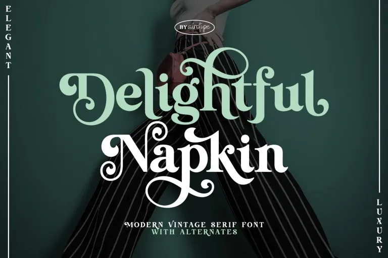 Przykład czcionki Delightful Napkin