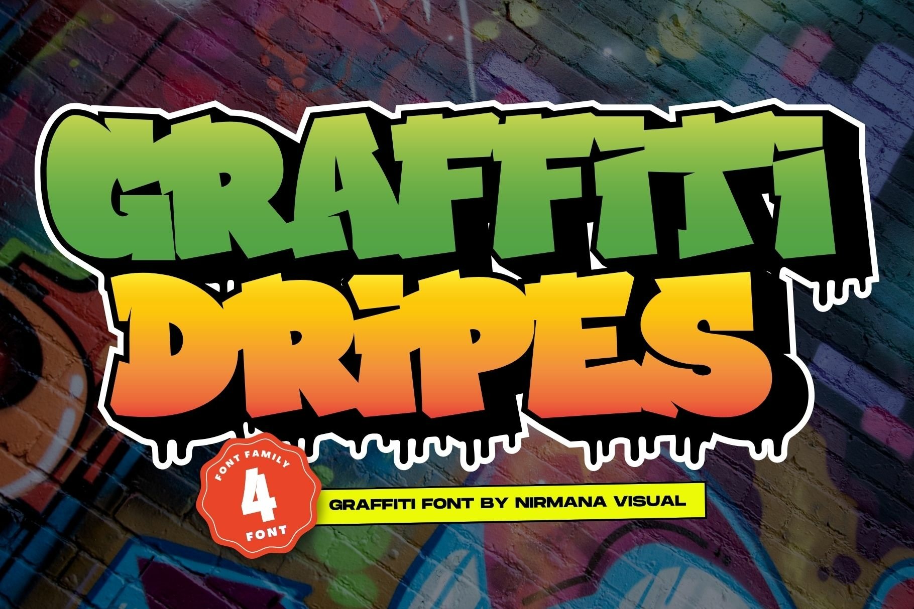 Przykład czcionki Graffiti Dripes