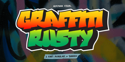 Przykład czcionki Graffiti Rusty