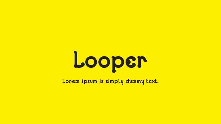 Przykład czcionki Looper Regular