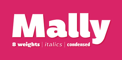 Przykład czcionki Mally