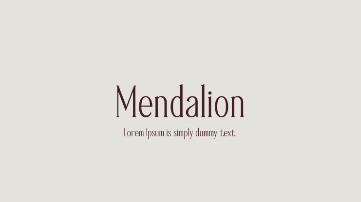 Przykład czcionki Mendalion Regular