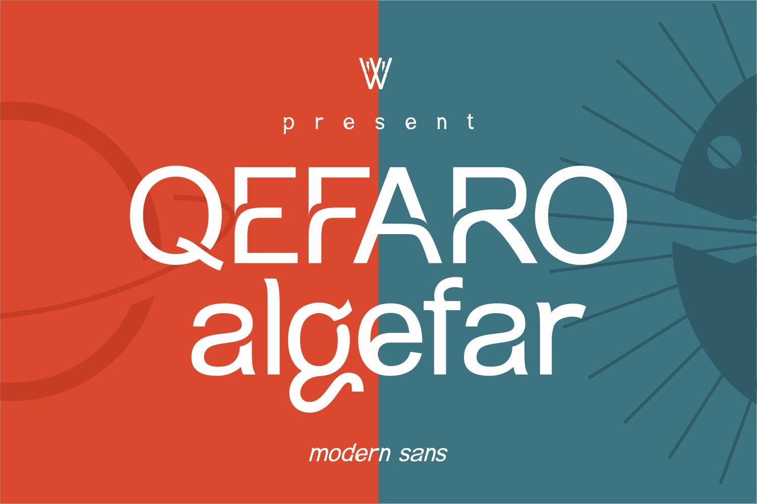Przykład czcionki Qefaro Algefar