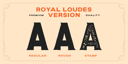 Przykład czcionki Royal Loudes Stamp