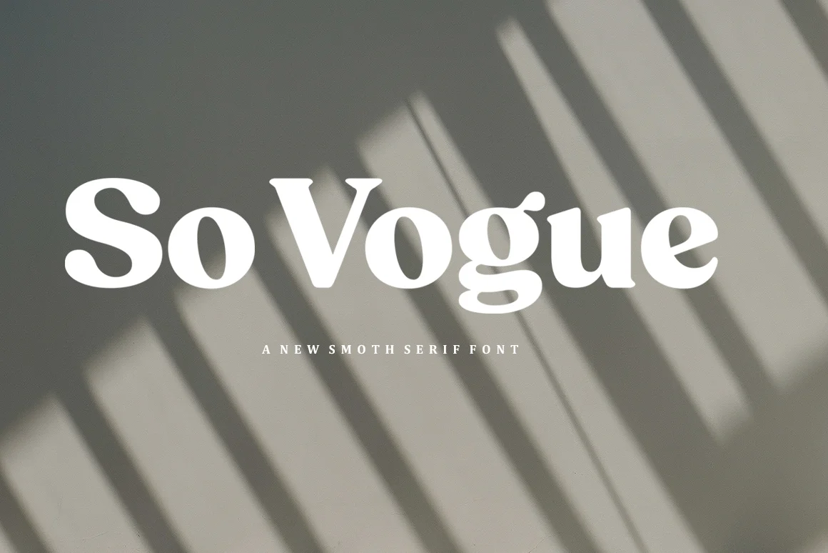 Przykład czcionki So Vogue Regular