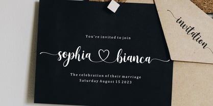 Przykład czcionki Sophia Bianca Regular