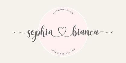 Przykład czcionki Sophia Bianca