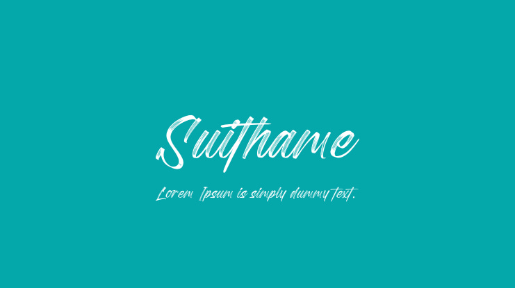 Przykład czcionki Suithame Italic