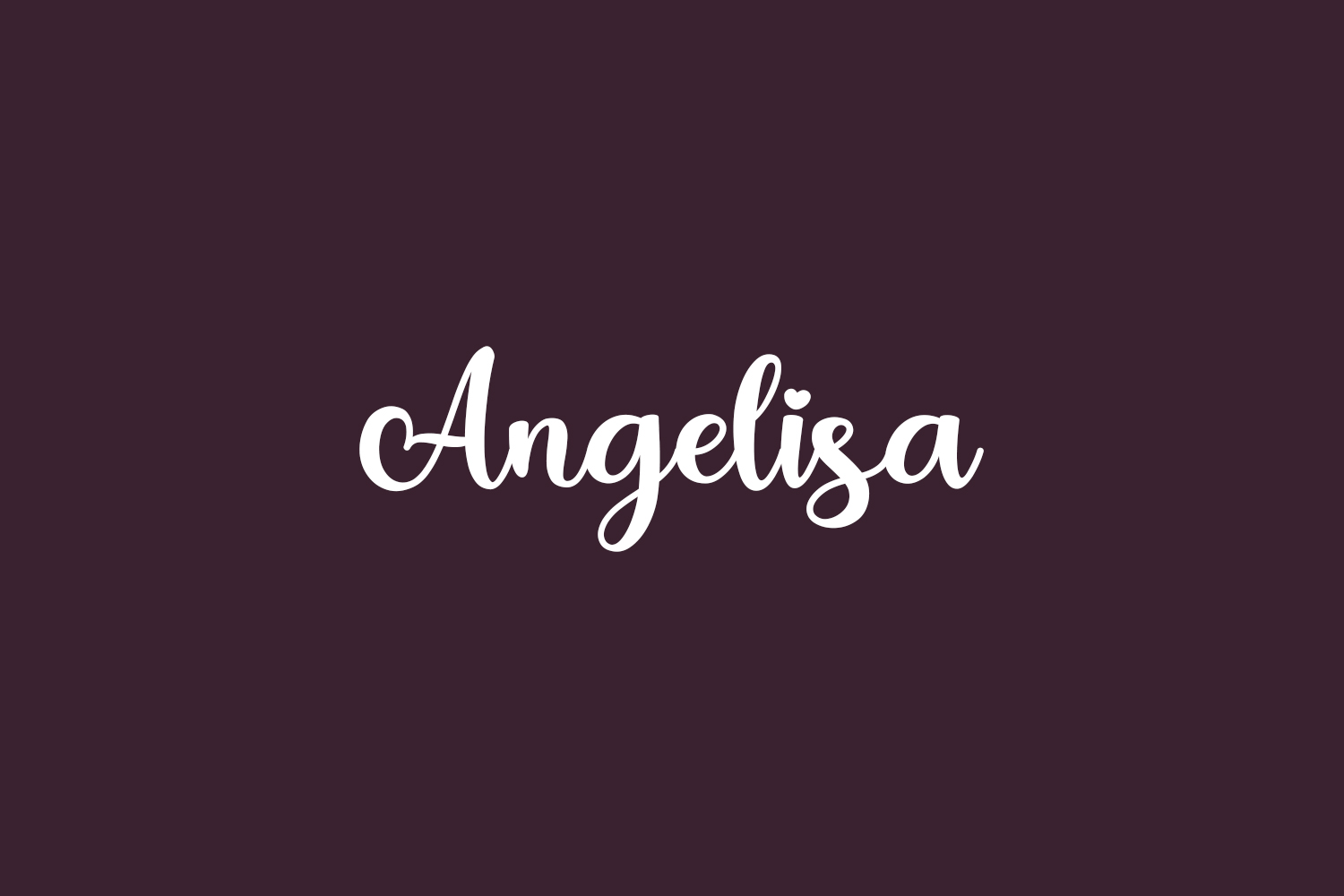 Przykład czcionki Angelisa Regular