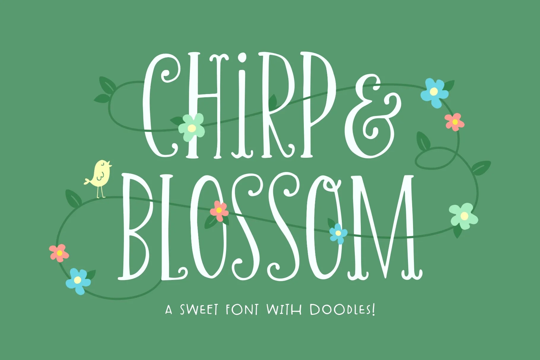 Przykład czcionki Chirp And Blossom