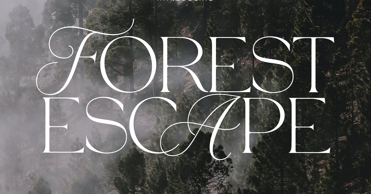 Przykład czcionki Forest Escape
