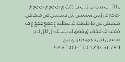 Przykład czcionki Gamila Arabic W05 Light