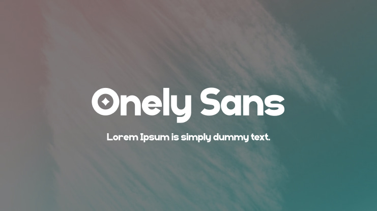 Przykład czcionki Onely Sans