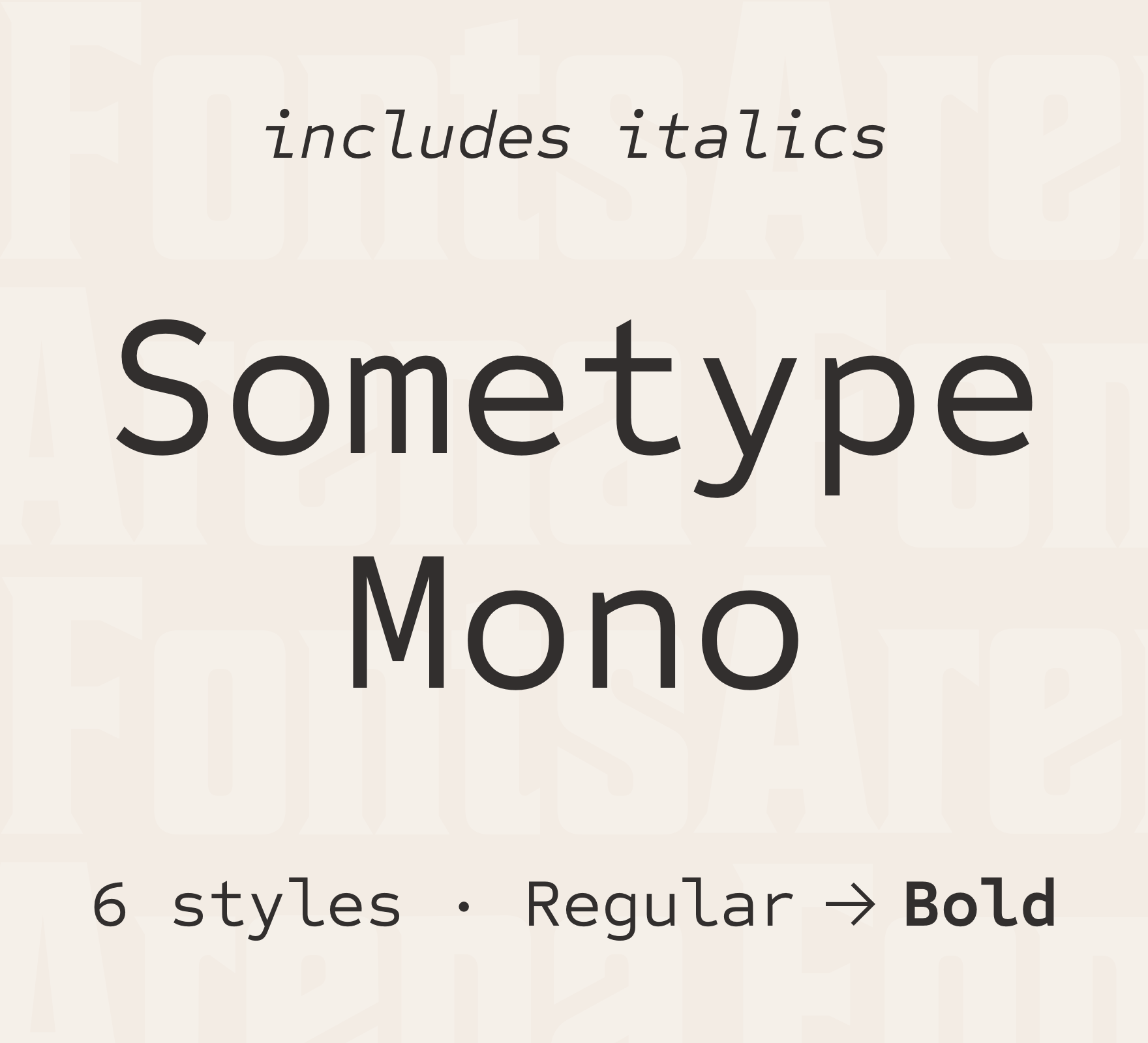 Przykład czcionki Sometype Mono SemiBold Italic